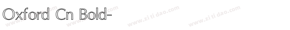 Oxford Cn Bold字体转换